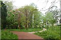 Cycle track passing Millbrook Village, Exeter (1)