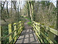 Footbridge on Thames Path at Halliford