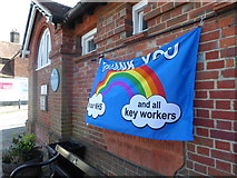 SU9032 : Billowing banner on Haslemere Town Hall by Basher Eyre