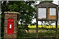 Brundish: Victorian post box and village notice board