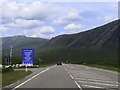 NN2653 : The A82 passes the Glencoe Mountain Resort by Steve Daniels