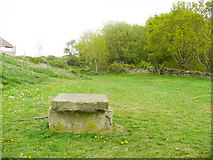 SE1126 : Stone table on Halifax Footpath 361, Northowram by Humphrey Bolton