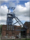 SE3606 : The former Barnsley Main Colliery head frame by Steve  Fareham