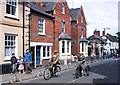 Cycling up the High Street