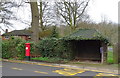 Bus stop and shelter on Castle Bank, Stafford