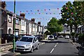 Street decorations to celebrate the 75th anniversary of VE day