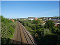 Railway line to Exeter, from Pinhoe railway bridge