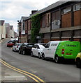 White and green van, Ventnor Road, Old Cwmbran