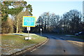 Warning sign on A262