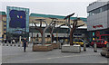 SP0786 : Landscaping with a message, New Street station concourse, Birmingham by Robin Stott