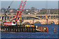 Construction work at the Port of Berwick