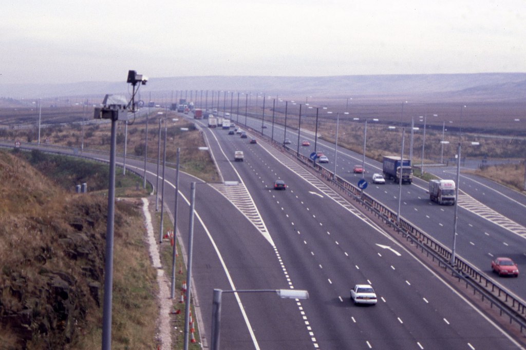 The M62 motorway and Junction 22 from... © Colin Park :: Geograph ...