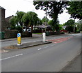 Caerleon Road pedestrian refuge, Ponthir, Torfaen