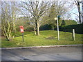 Old Postbox & South Bucks Way sign at Entrance to Shardeloes