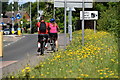 Cyclists on Rushey Way, Lower Earley