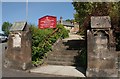 Gate pillars and steps, Cairns Church