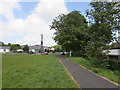 Path past the eastern edge of the village sports ground, Ponthir, Torfaen