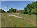 Drainage holding pond alongside Nellie Spindler Drive