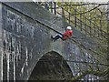 SK1373 : Abseiling from the viaduct by John Winder