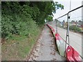 A fence around the construction site