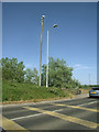 SE3127 : CCTV camera at Sharp Lane motorway bridge by Stephen Craven