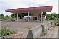 TM2332 : Derelict Petrol Station at Parkeston by Glyn Baker