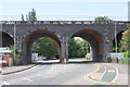 Knighton Lane East approaching railway bridge SPC4-57