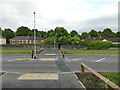 New pedestrian island on the Broadway, Horsforth