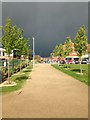 A stormy sky looking north from Kingswood Parks Primary