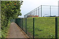 ST1998 : Footpath from school by sports pitch, Oakdale by M J Roscoe