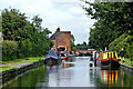 Canal approaching Gailey Wharf in Staffordshire