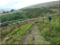 SE0510 : Public footpath heading north to Rams Clough by Christine Johnstone
