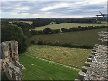 NJ2365 : View from top of Spynie Palace by Darren Haddock