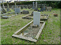 SE2229 : Family grave including war grave in Drighlington churchyard by Stephen Craven