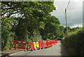 Barriers on Ashburton Road, Bovey Tracey