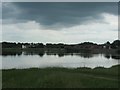 SE3218 : Rain cloud over the eastern lake, Calder Park by Christine Johnstone