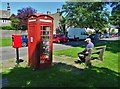 Telephone kiosk and postbox in Litton