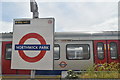 TQ1687 : Train & roundel, Northwick Park by N Chadwick