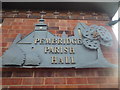 Plaque on Pembridge Village Hall