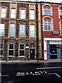 Closed entrance to Newport Foodbank Central, Corn Street, Newport