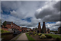 Bottle Kilns of Johnson Bros (Trent Pottery) and Canal Boat