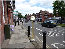SU9032 : Temporary bus stop in Haslemere High Street by Basher Eyre