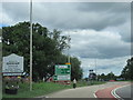 A46 northbound, Evesham town sign