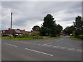 Heath Close joins the A443, Hallow, Worcestershire