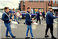 H4572 : Post 12th July Band parade, Drummers, Omagh by Kenneth  Allen