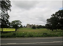 NZ1321 : Raby  Castle  and  Park  Land  from  lay-by  on  A688 by Martin Dawes