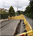 Barriers at a Phoenix Gas trench in Shan Slieve Drive, Newcastle