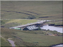 NG5152 : Storr Lochs Dam, Loch Leathan by Rudi Winter