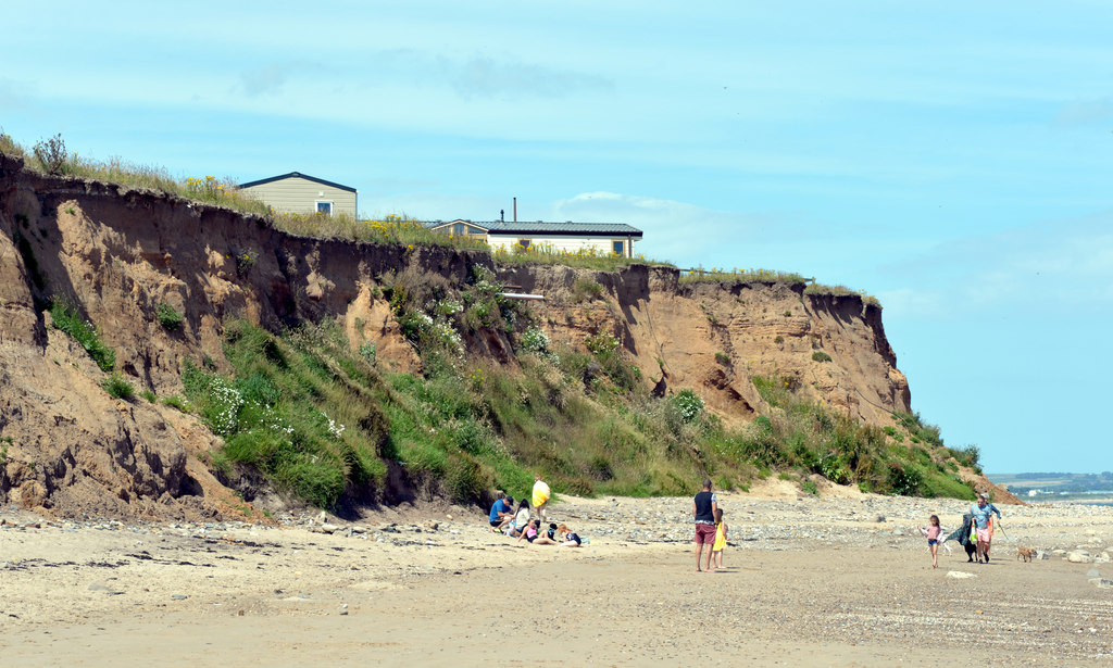 Cliffs and Barmston Beach Holiday Park... © habiloid :: Geograph ...