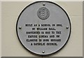 Plaque on the wall of Our Lady of Mount Carmel Church, Faversham